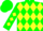 Silk - Green,Yellow Diamonds