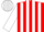 Silk - Red, White Stripes, White 'WW' in White Horseshoe, White Stripes on Sleeves