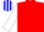 Silk - Red white sleeves blue white striped cap