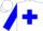 Silk - White, blue cross, blue sleeves, white cap