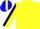 Silk - YELLOW, blue and black graph emblem, yellow stripe on bl