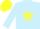 Silk - Light Blue, Yellow Star, Yellow Cap