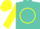 Silk - Turquoise, Yellow Circle on Sleeves, Yellow Cap