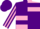Silk - Purple & pink quarters, striped sleeves, purple hoops, mat