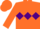 Silk - Orange, Purple Diamond Belt, Purple Band on Sleeves, Ora