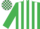 Silk - Emerald Green and White stripes, check cap