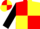 Silk - Red and Yellow (quartered), Black sleeves