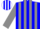 Silk - Blue, White, Grey and Orange Shield, Grey Stripes on Sle