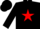 Silk - Black, White Framed Red Star, White Framed Black Bars on Red S