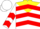 Silk - White, Red Heart on Yellow Yoke, Red Chevrons o