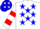 Silk - White, Blue Stars, Red Bars on Sleeve