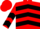 Silk - Red with Black Chevrons, Chevrons on Sleeves