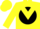 Silk - Yellow, Yellow Smiley Face on Black disc, Yellow chevron