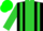 Silk - Black, Lime Green Panel, Lime Green Stripes on Sleeves, Green Cap, Bla
