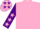 Silk - PINK, purple sleeves, pink stars, pink cap, purple stars