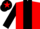 Silk - Red black stripe and sleeves black cap red star
