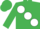 Silk - Emerald Green, large White spots
