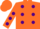Silk - Orange, purple spots