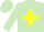 Silk - Light green, yellow cross sas