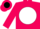 Silk - Hot Pink, Black Circled 'BP' on White disc