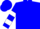 Silk - Blue, white emblem, white bars on sleeves, blue