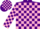 Silk - Purple, Pink 'GC' on Back, Pink Blocks on Purple s