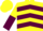 Silk - Yellow, Maroon chevrons, halved sleeves, Yellow cap