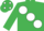 Silk - EMERALD GREEN, large white spots, white spots on cap