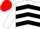 Silk - White and Black chevrons, White sleeves, Red cap