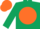 Silk - Dark Green, Orange disc, Orange cap