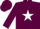 Silk - Maroon, White 'T' and Star, Wh