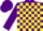 Silk - PURPLE & YELLOW BLOCKS, purple cap