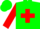 Silk - FOREST GREEN, red cross, red sleeves, forest green cap