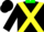 Silk - BLACK, green collar, yellow cross belts, yellow armlet, blac