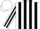 Silk - White, Purple stripes, white sleeves, black stripes, black stripes on white cap