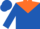 Silk - Royal Blue, Silver Logo, Orange Yoke, Blue and Orange Strip