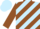 Silk - Light Blue and Brown Diagonal Stripes, Brown Sleeve