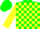 Silk - Green, Yellow Blocks on Sleeves, Green Cap