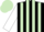 Silk - Black and Light Green stripes, White sleeves, Light Green cap