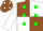 Silk - Brown & White Quarters, Green spots on White sleeves