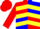 Silk - Red and Blue Triangular Quarters, Yellow Chevrons on Red sleeves