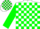 Silk - White, Green 'A/A', Green Blocks on Sleeves