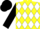 Silk - Yellow, Silver Crest, White Diamonds on Black Sleeves, Yellow and Black Cap