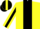 Silk - Yellow, Black Diagonal Stripe, Yellow