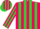 Silk - Hot Pink, Lime Green Stripes