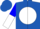 Silk - Royal Blue, White disc,  Blue 'W',  Blue and White Vertical Halved