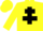 Silk - YELLOW, black cross of lorraine, yellow cap