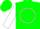 Silk - Forrest Green, Green 'G' In White Circle, White Sleeves With Green