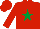 Silk - Red, Emerald Green star
