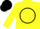 Silk - Yellow, black S in black circle, black cap